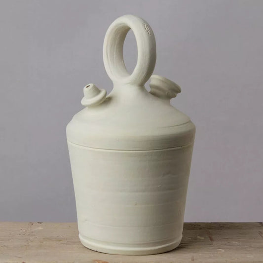 White Ceramic Large Cork Jug