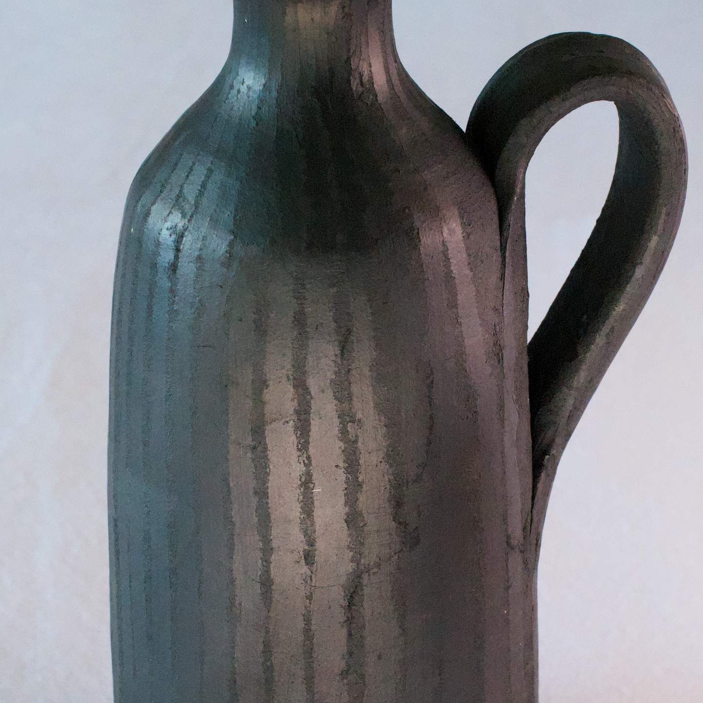 Black Ceramic Small Jug with Handle - Mia