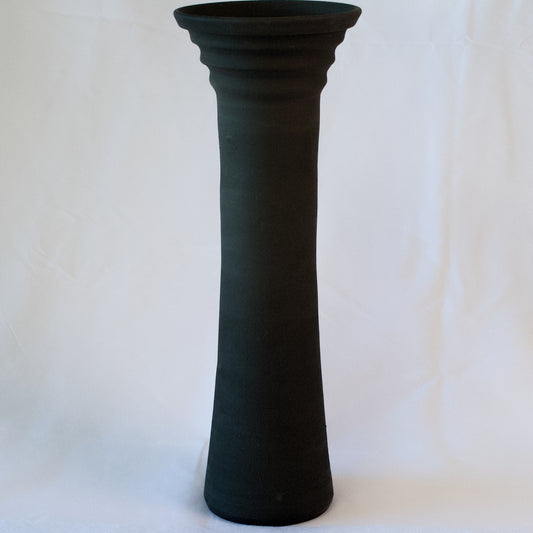 Black Ceramic Smooth Vase - Luna