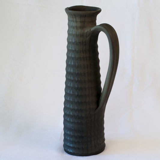 Black Ceramic Textured Wine Jug - Mila