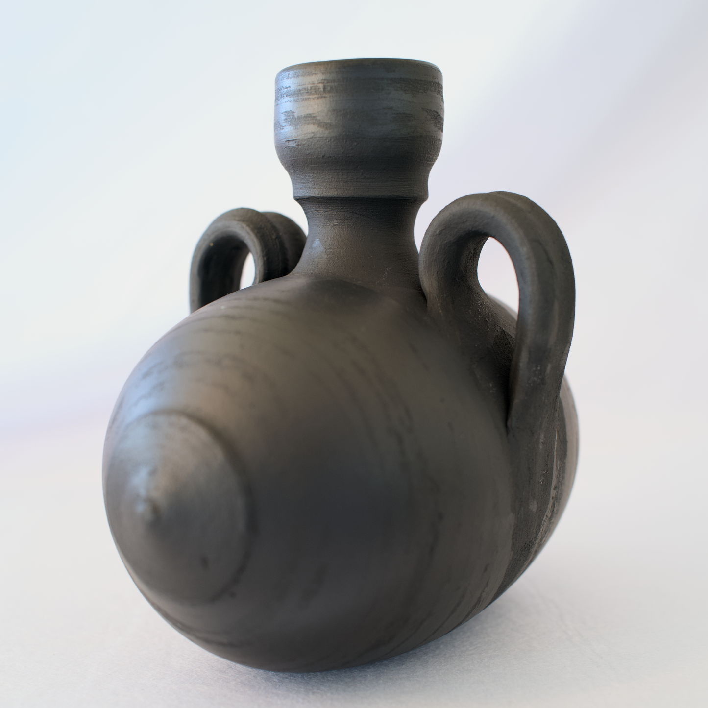 Black Ceramic Wine Jug Small - Mona