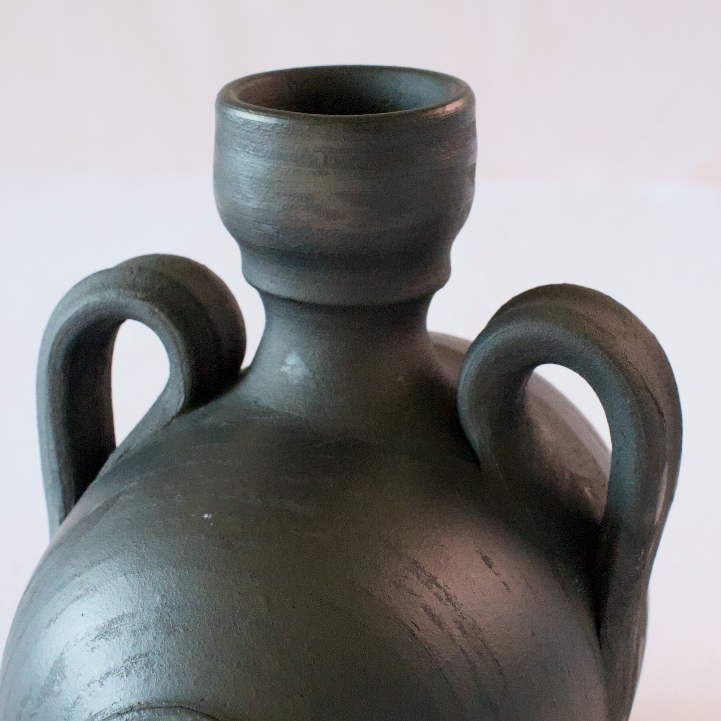 Black Ceramic Wine Jug Small - Mona