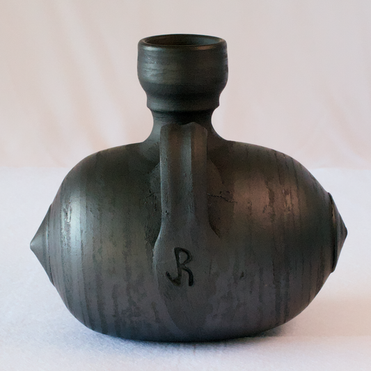 Black Ceramic Wine Jug Large - Tamara