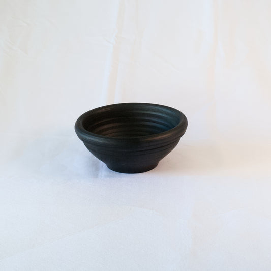 Black Ceramic Small Bowl with Lip - Beth